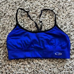 Blue sports bra